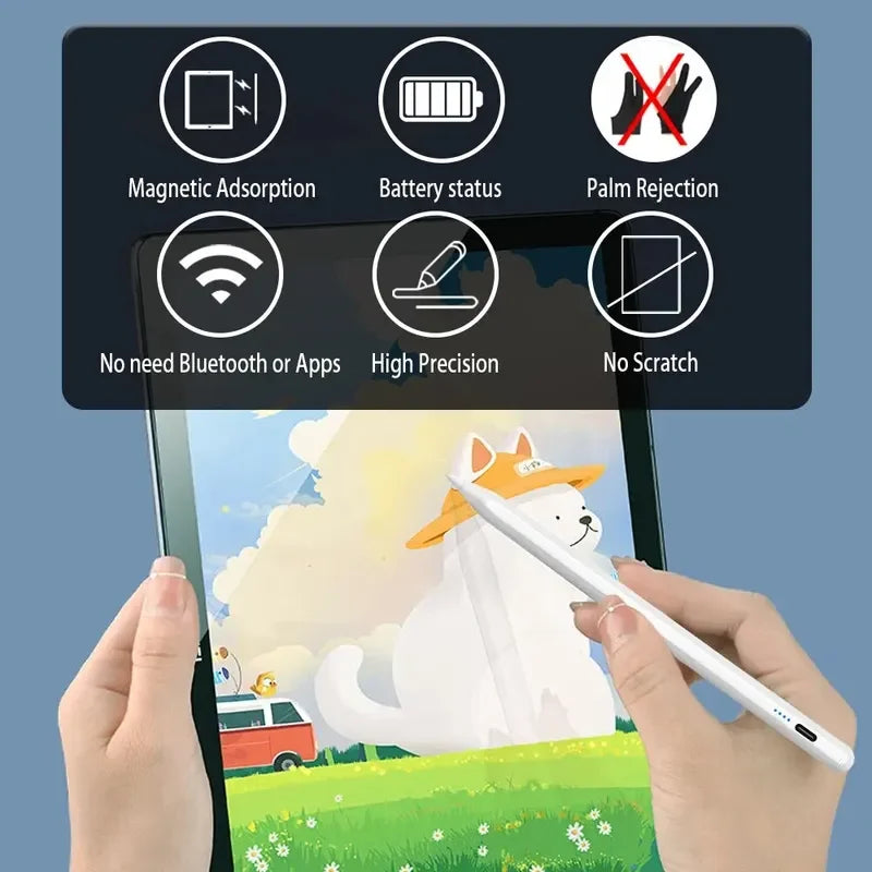 For Apple Pencil 2 1 With Palm Rejection Tilt Sensitivity Stylus Pen For 2018-2026 IPad 6/7/8/9/10, Mini 5/6,Air3/4/5, Pro 11/12