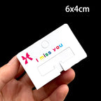 50pcs Hairpins Barrette Packing Paper Card for DIY Girl Small Grab Clip Hair Claw Display Card Hair Accessories Retail Price Tag