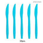 Rose Gold Disposable Knife Fork Spoon Cutlery Set Disposable Tableware Birthday Party Decorations Wedding Baby Shower Supplies