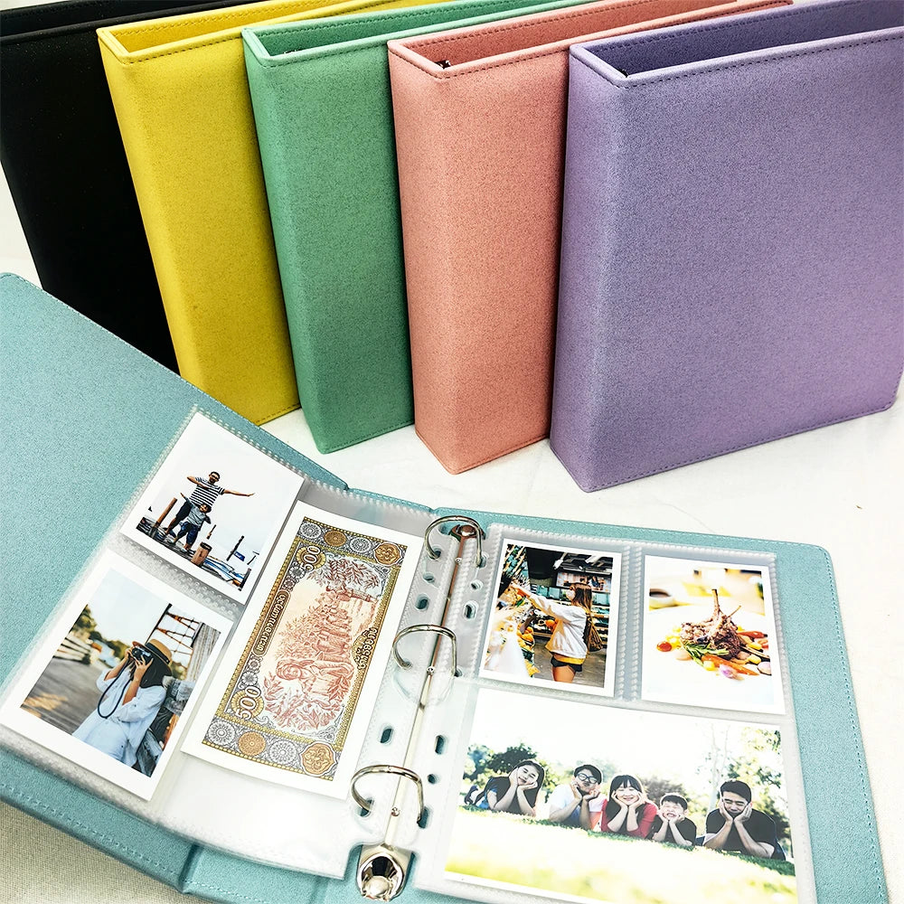 Expandable A5 3-ring Photo Album Organizer - Starry Soft-Pad Binder Album for 3" 3.5" Idol Photocard Pokemon Yu-Gi-Oh Card Album