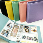 Expandable A5 3-ring Photo Album Organizer - Starry Soft-Pad Binder Album for 3" 3.5" Idol Photocard Pokemon Yu-Gi-Oh Card Album