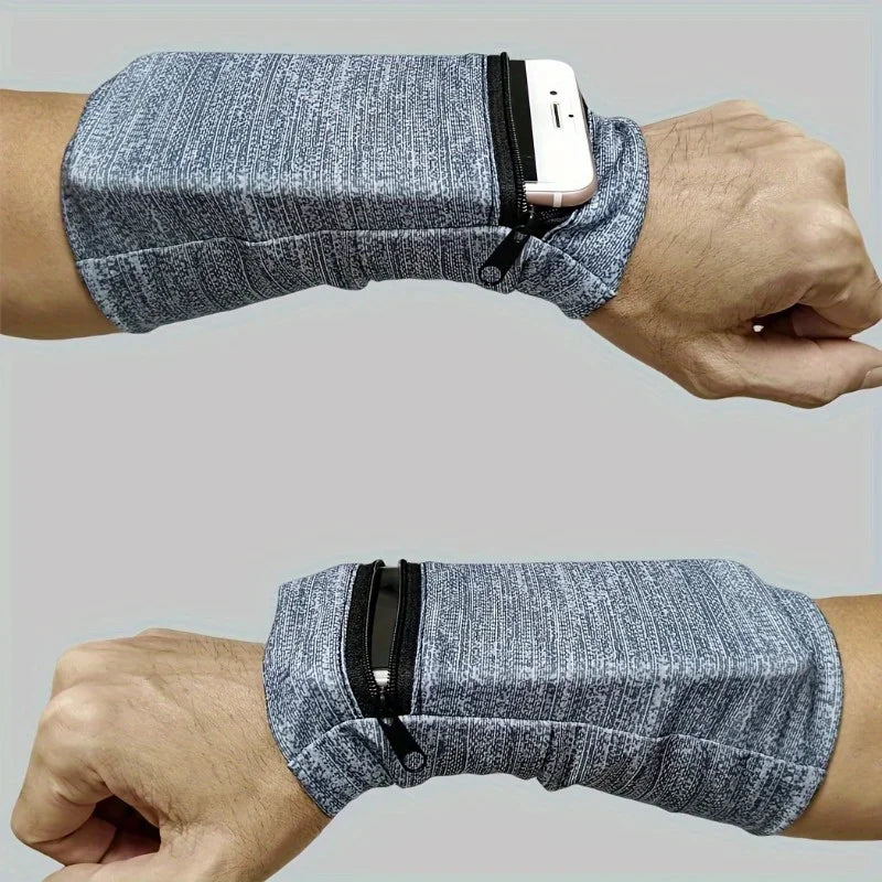 1pc Black Storage Bag for Neutral Wrist Supports Suitable for Fitness Running,Featuring a Zipper,Sweat-Absorbing Wrist Support ﻿