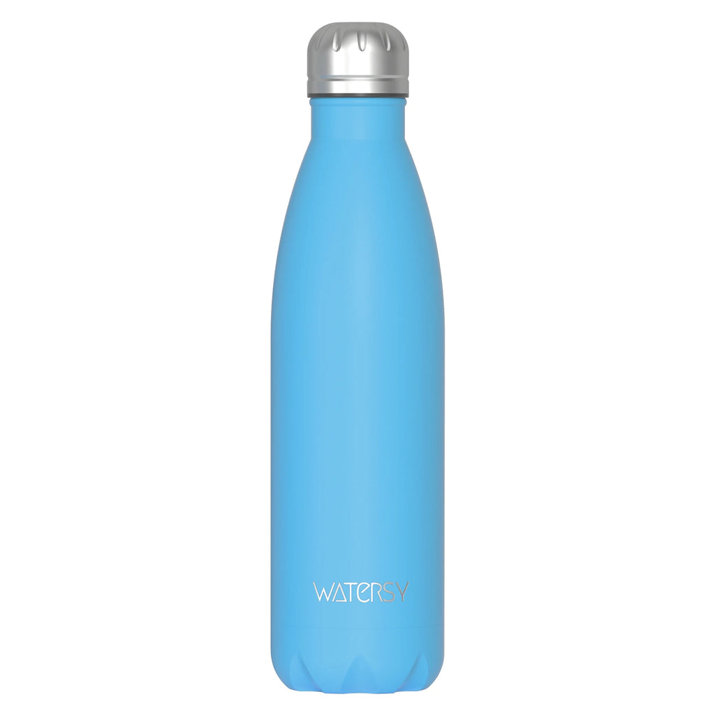 WATERSY 500ml Stainless Steel Water Bottle Insulated Vacuum Flask Double Wall Thermal Cup Keep Cold Hot Sports Kettle