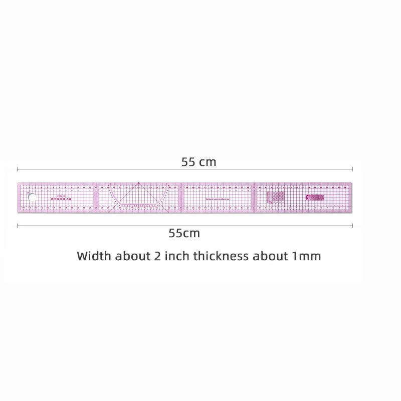 Empire sewing ruler and French curve, used for pattern making drafting, transparent plastic fashion designer ruler pieces assemb