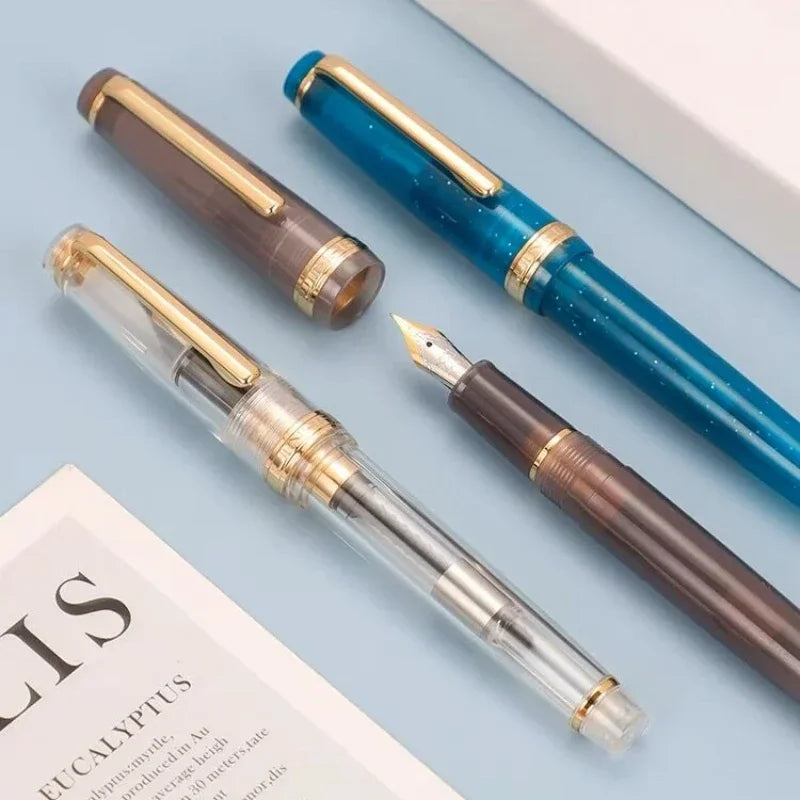 Jinhao 82 Fountain Pen Luxury Acrylic Ink Pen Spin  EF F M Nib Elegante Business Office School Supplies Writing Pen Stationery