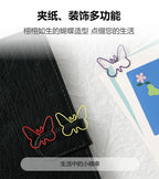 30/50pcs Metal Material Butterfly Shape Paper Clips Macaron Colors Kawaii Cute Bookmark Clip Stationery Office School Supplies