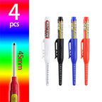 4-60Pcs 45mm Long Nib Head Carpenter Pen Deep Hole Marker Pens Black/Blue/Red/White for Measuring Woodworking Hand Tools