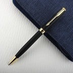 Luxury Metal Rollerball Pen 0.7mm Blue Ink Steel Gold Business Signature Pens for School Office Writing Supplies Stationery