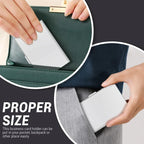 Anti-Scan RFID Blocking Card Holder - Aluminum Metal Wallet for 6 ID/Bank Cards Business Credit Card Case with Secure Protection