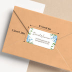 Personalized Floral Mailing Stickers - Self-Adhesive Address Labels for Business/Stationery,Custom Design & Recyclable Material‌