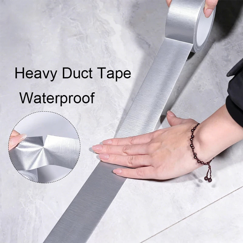 5/10/20M Duct Tape Heavy Duty Waterproof Strong Adhesive Silver No Residue Adhesive For Home Repair Use Carpet Binding Bundles