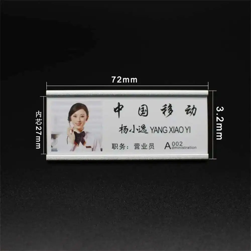 Name Badge Wholesaler Brooch Magnets Metal  Fastener Brooch Holder Card Name Tag