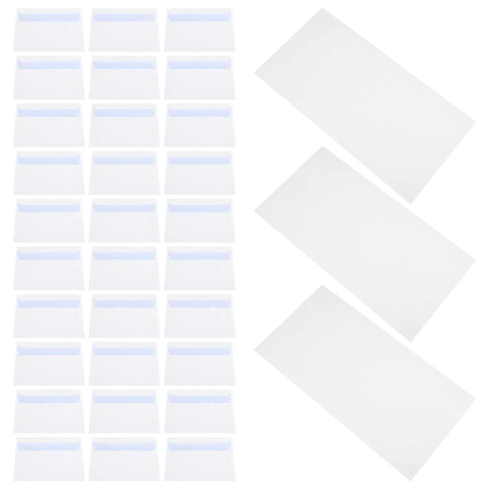 100Pcs Self Sealing White Business Envelopes Letter Size Peel and Seal Security Mailing Envelopes for Checks Invoices Personal
