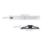 Metric & Imperial Scales Aluminum Alloy Angle Triangle Ruler 45cm T Square Acrylic Ruler Measuring Tool Set for Carpentry