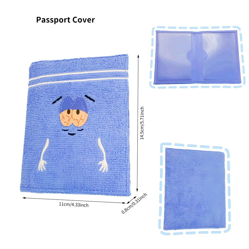 South Park Towel Wallet, Anime Embroidery Billfold, Women's Cartoon Bag/
