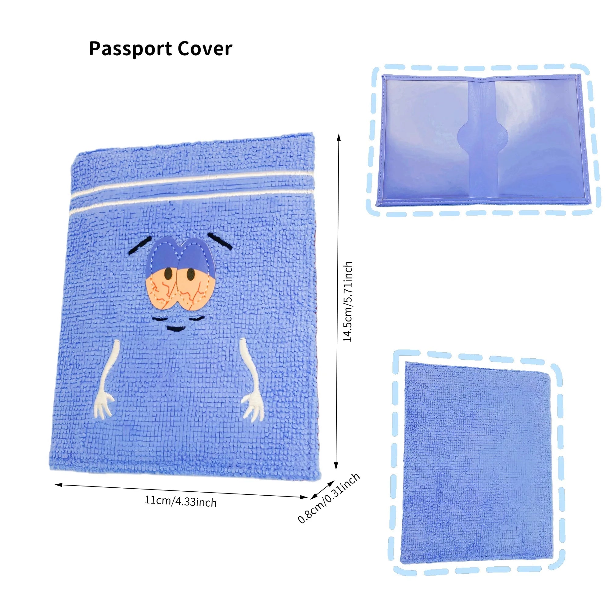 South Park Towel Wallet, Anime Embroidery Billfold, Women's Cartoon Bag/