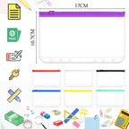 2-24Pcs Clear A6 6-Hole Binder Pockets Waterproof PVC Organizer Cash Budget Envelopes Zipper Binder Pouches for Notebook Planner