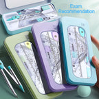 7Pcs/Set Student Compass Set School Mathematical Rulers Multi-Function Learning Professional Drawing Tool Girls Gifts Stationery