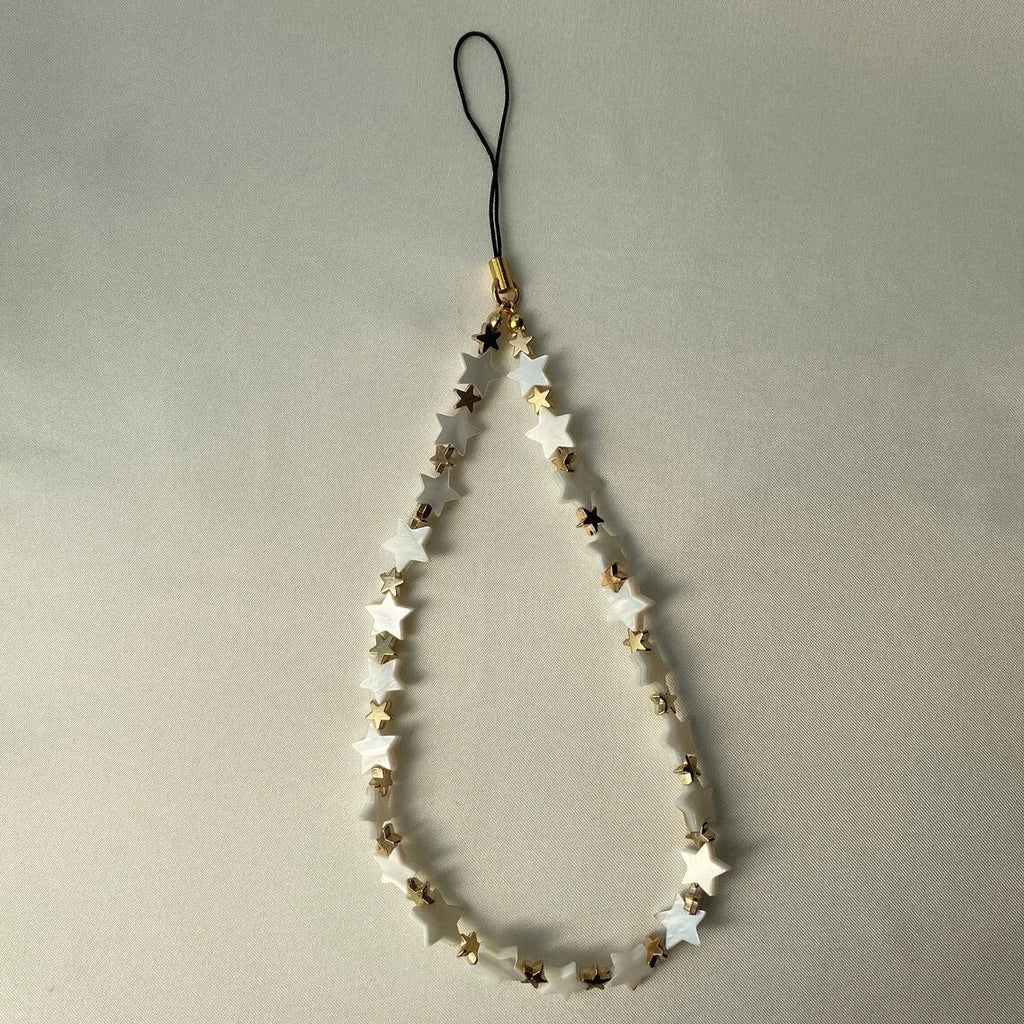 Simple Love Shell Beaded Keychain Mobile Phone Chain Pendant Fashion Mobile XYu Phone Case Accessories Female Jewelry Gifts