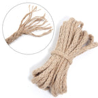 10yards/pack 6/8mm Natural Jute Rope Bold Eight Strand Twisted Cord Rope For Home Crafts Party DIY Clothing Gift Packing Decor