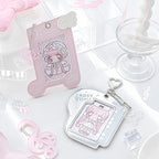 Cute  Photocard Keychain Case - Clear PVC Card Holder with Key Ring for Backpack, Protective Display Sleeve for Idol Photo, Gift for Fans Collectors
