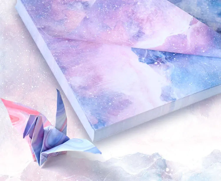 400Sheets Origami Paper Craft Folding Lucky Wish Paper Crane Craft Double Sided Folding Lucky Wish Paper DIY Color Scrapbooking