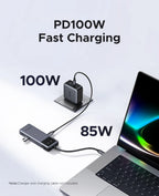 UGREEN Uno USB C HUB 6-in-1 4K60Hz PD100W 10Gbps USB3.2 Splitter Adapter for Laptop Macbook Pro Air USB Expander Docking Station