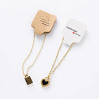 50Pcs Blank Necklace Bracelet Display Foldable Adhesive Price Tag Holder Cards Packaging For Jewelry Small Businesses Supplies
