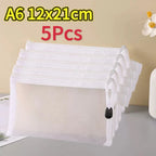 1-12pcs Mesh Zipper Pouch Student Waterproof Zip File Bag Makeup Bag School Office Supplies Miscellaneous Storage Organizer