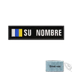 1PC 10cmX2.5cm Custom Name Flag Patch Stripes Badge Iron On Or Hook Loop Andalusia Extremadura Canary Islands Spain Galicia