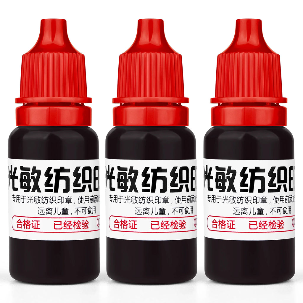 10ml Blue Red Black Ink Textile Clothes Ink Special Ink For Students Kids Name Stamp Printing On Clothing Waterproof Not Fade