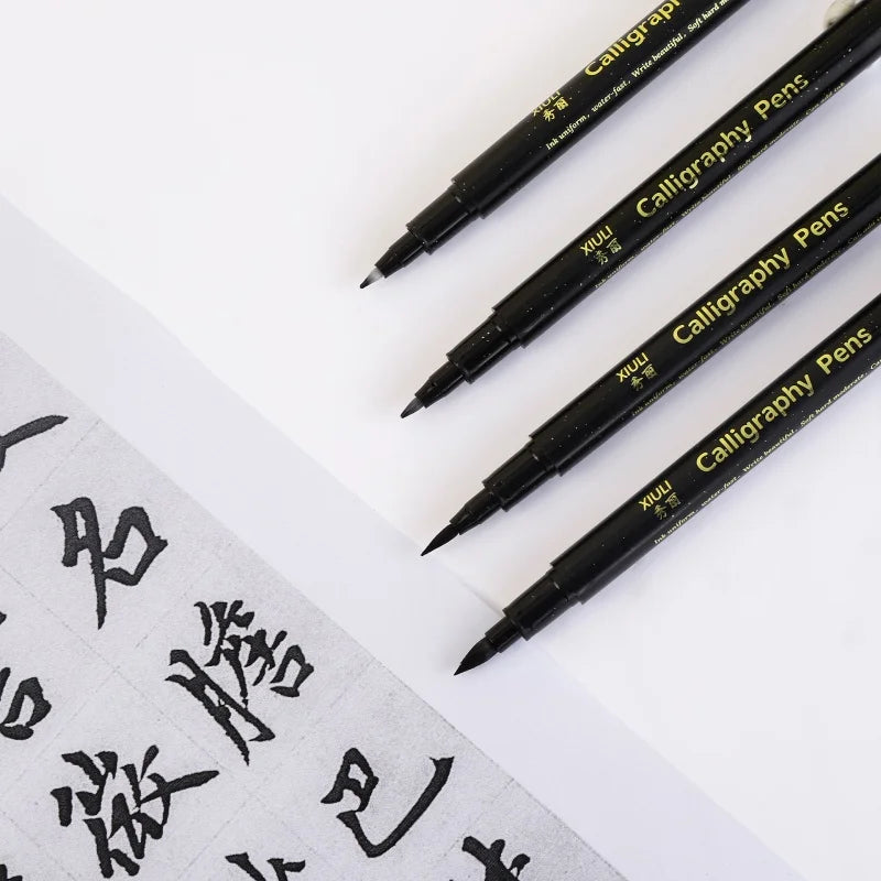 4pc/Beautiful Brush Calligraphy Practice Pen Type Soft Pen Copy Invitation Card Signature