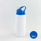 600ML Bottle with Straw DIY Customized Colorful Print LOGO for Travel Sport Team Company Promotion Kids Photo Aluminium Portable