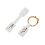 100/200pcs Rectangle Blank Jewelry Price Tag Self Adhesive Barbell Sticker Card Necklace Earring Display Repair Label Packaging
