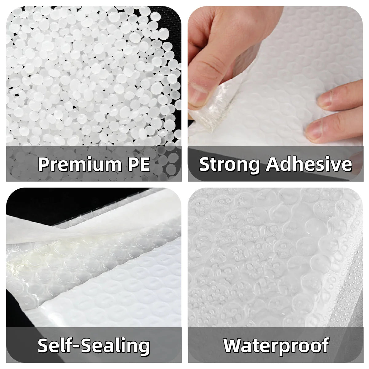 20pcs 26x36cm Jumbo White Self-Seal Bubble Mailers Bulk Parcel Padded Envelopes for Apparel Bedding Oversized Items Parcels