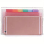 1pc A6 Expanding File Organizer 13-Pockets, Accordion Folder with Button Closure for Documents Receipts Cards, Document Wallet