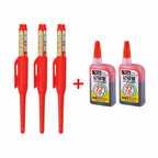 1-6Pcs 45mm Waterproof Long Head Nib Deep Hole Markers Pen Tile Carpenter Pen Multi-purpose for Woodworking Black/Blue/Red Ink