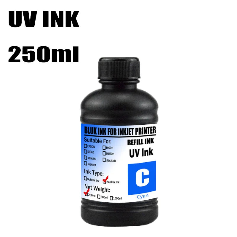 For Epson UV Hard ink Soft ink White LED UV Ink For Epson DX5 DX7 XP600 TX800 Printhead I3200 I1600 R1900 R2000 Rl800 Printer