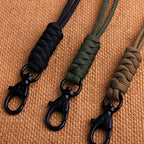 Emergency Survival Backpack High Strength Paracord Keychain Parachute Cord Lanyard Rotatable Buckle Key Ring