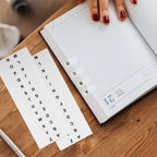 10 Sheet White Writable Index Tabs Strong Adhesion Alphabet Stickers for Quick File Book Notebook Classification Dictionary