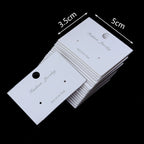 20Pcs/lot Earring Display Cards Earrings Packaging Card Hanging Hook 925/Blank Silver Mark Jewelry Storage Price Tag Supplies