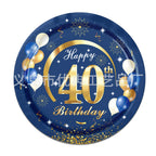 18th 30th 40th 50th 60th 70th Birthday Decorations Men Women Blue Birthday Happy Birthday  Plates Cup Tableware Anniversary