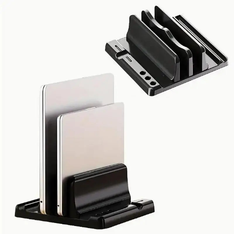 4 in 1 Office Laptop Stand Vertical Save Desktop Space Easy To Place Computer Accessories Scalable Width Office Desk Storage