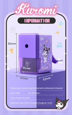 Sanrio Pencil Sharpener Fast Sharpening Easy to Use for Kids Students School Office Stationery Cute Anime Merch Kawaii Gift