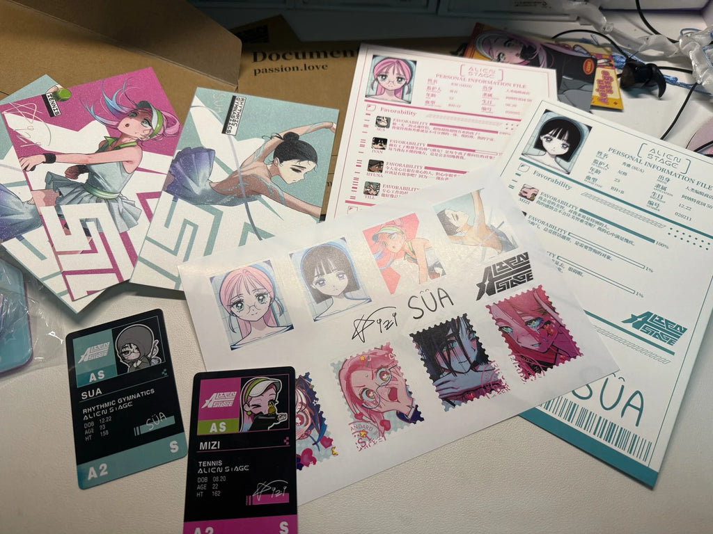 11Pcs/Box Merchandise Alien Stage Lucky Gift Bag Collection Toy Mizi Sua Ivan Till Hyuna Luka File Page Identity Card Postcard