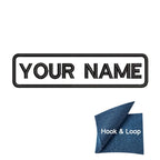 1PC 10cmX2.5cm Custom Personalized Name Embroidered Patch Number Stripes Badge Tags Armband Iron On Backing Hook & Loop Backing