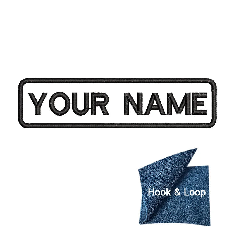 1PC 10cmX2.5cm Custom Personalized Name Embroidered Patch Number Stripes Badge Tags Armband Iron On Backing Hook & Loop Backing