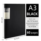 A3 Side-Loading Portfolio 8K Album for Children's Certificates, Artwork, Drawing Paper, and Poster Collection Folder