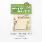100sheets Cute Cat Memo Notes Creative Collage DIY Scrapbooking Aesthetic Material Paper School Office Supplies