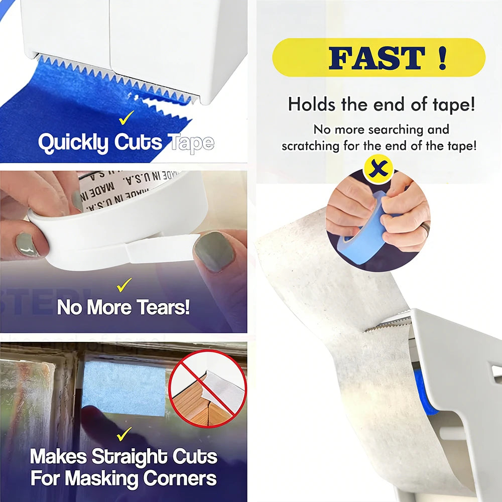 Painters Tape Applicator Windows Door Frame Trim Masking Tape Dispenser for Construction Site Grout Sealing Home Renovation Tool